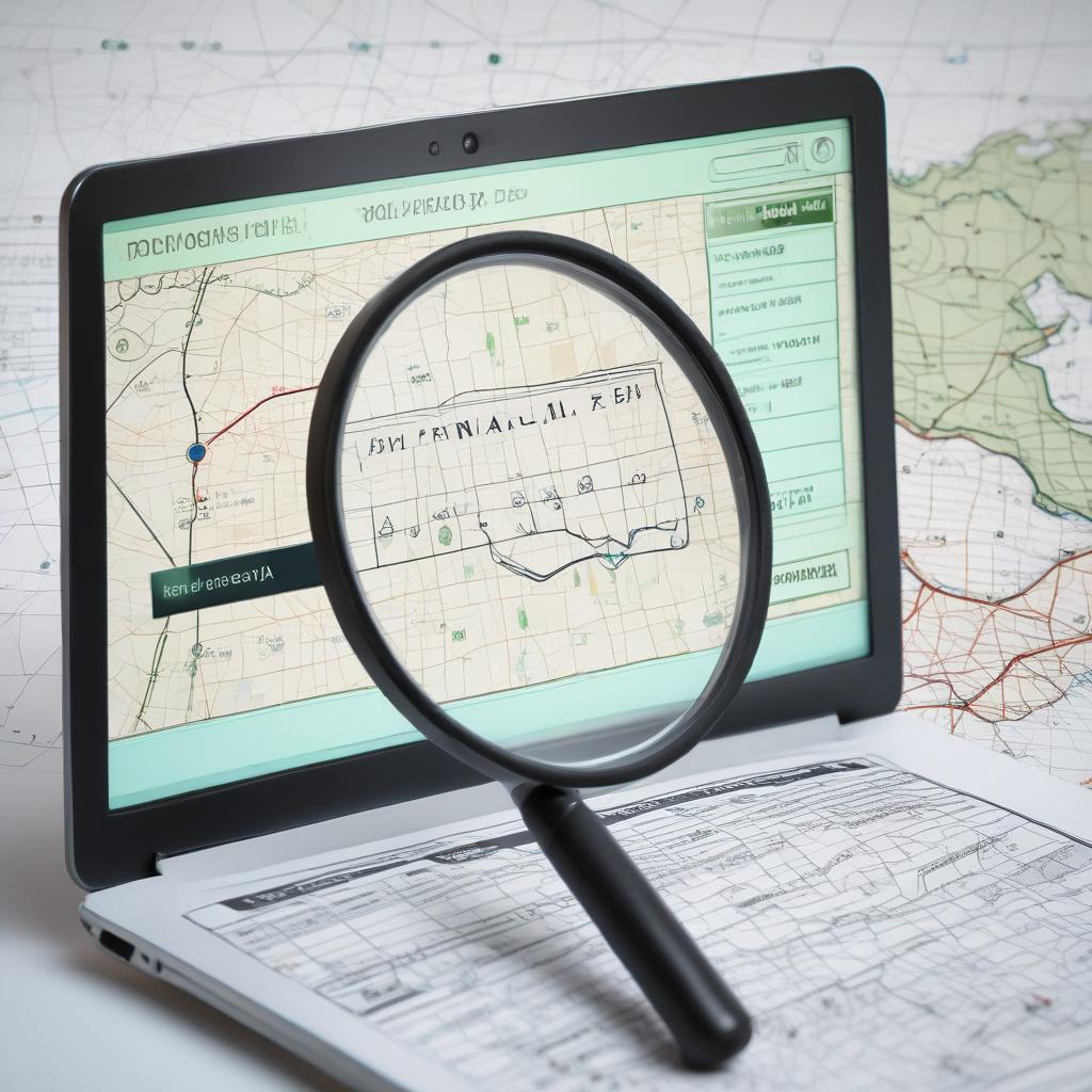 A digital screen showing an online financial search portal with a magnifying glass, symbolizing the ease of checking for hidden insurance money.