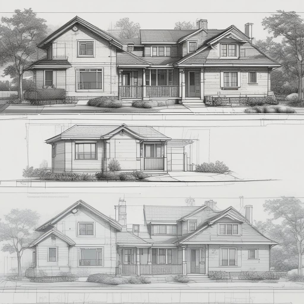 복잡한 기존 보험 설계와 효율적인 리모델링된 보험 설계를 비교하는 건축 도면 이미지