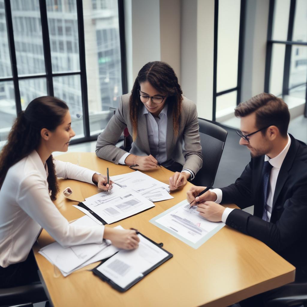 보험 전문가와 상담하며 맞춤형 보험 설계에 대해 이야기하는 모습
