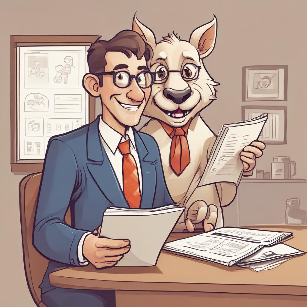 Friendly tax advisor helping a happy client understand their tax refund on a tablet.