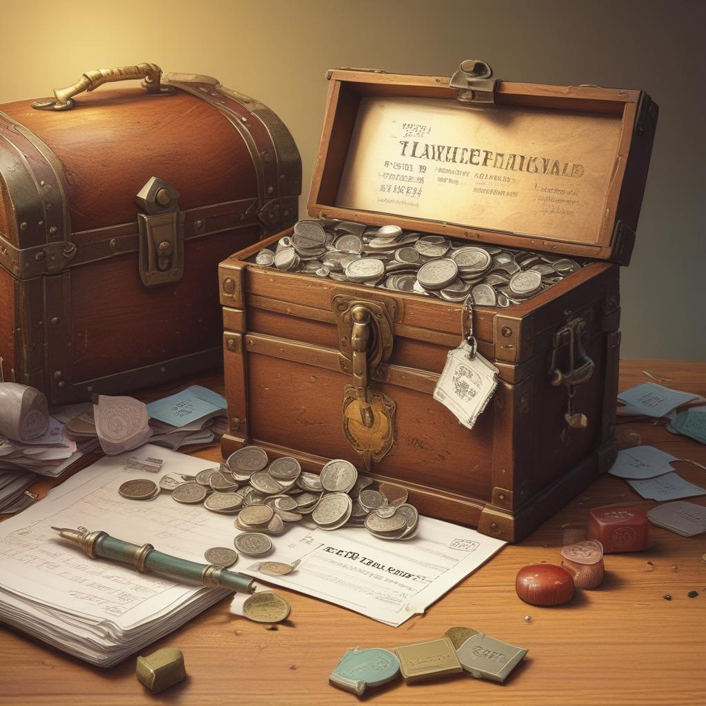 Treasure chest representing hidden tax refunds, unlocked by a rectification request.