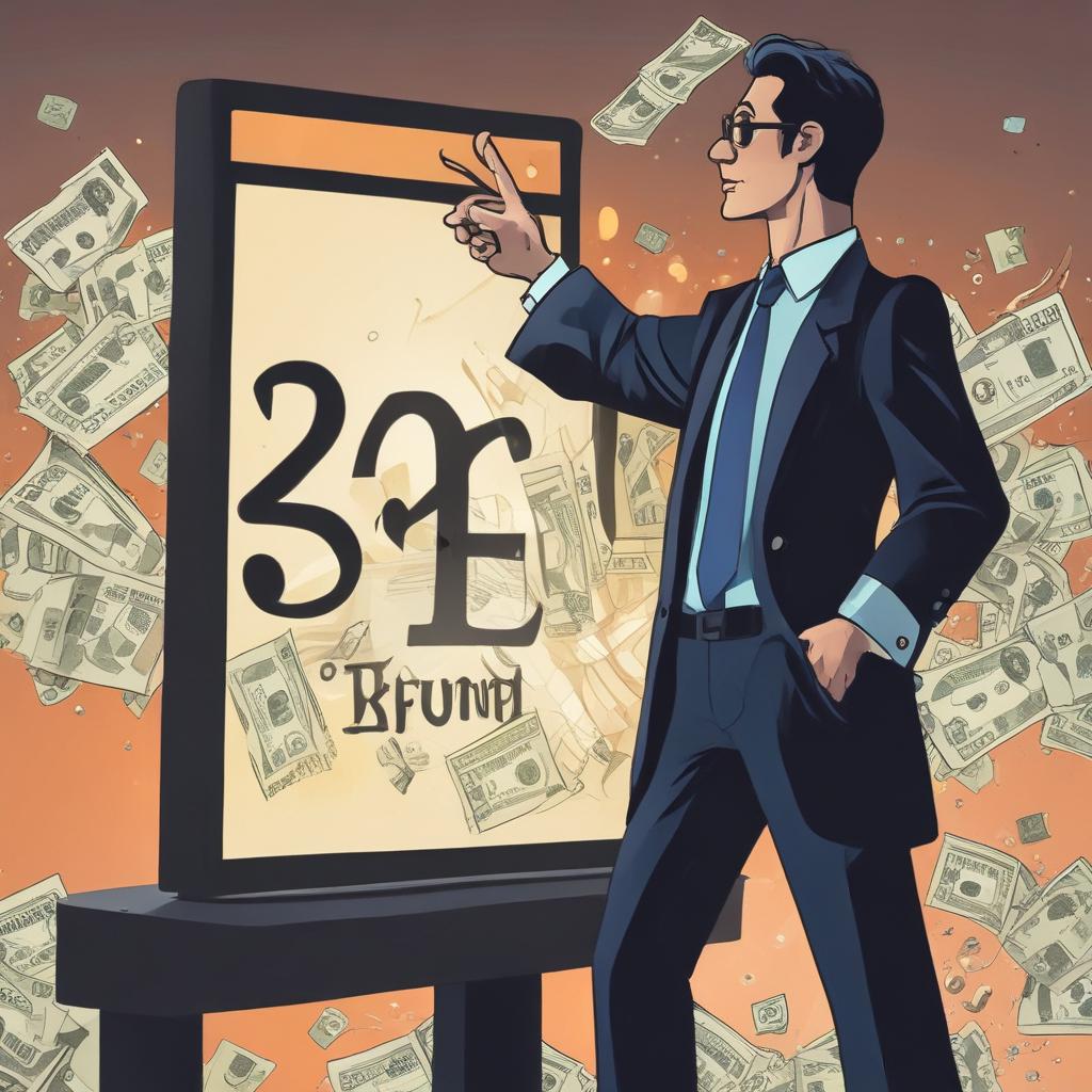 전문가가 세금 환급금을 찾아주는 모습, 깔끔하고 명확한 분위기