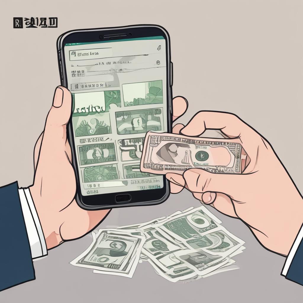 손에 환급금을 들고 스마트폰으로 즉시 환급을 신청하는 모습