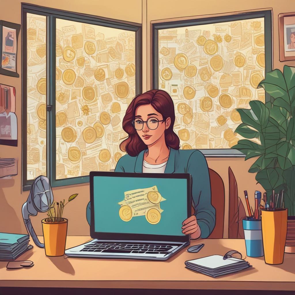 랩톱 화면에서 세금 환급 알림을 확인하고 기뻐하는 사람