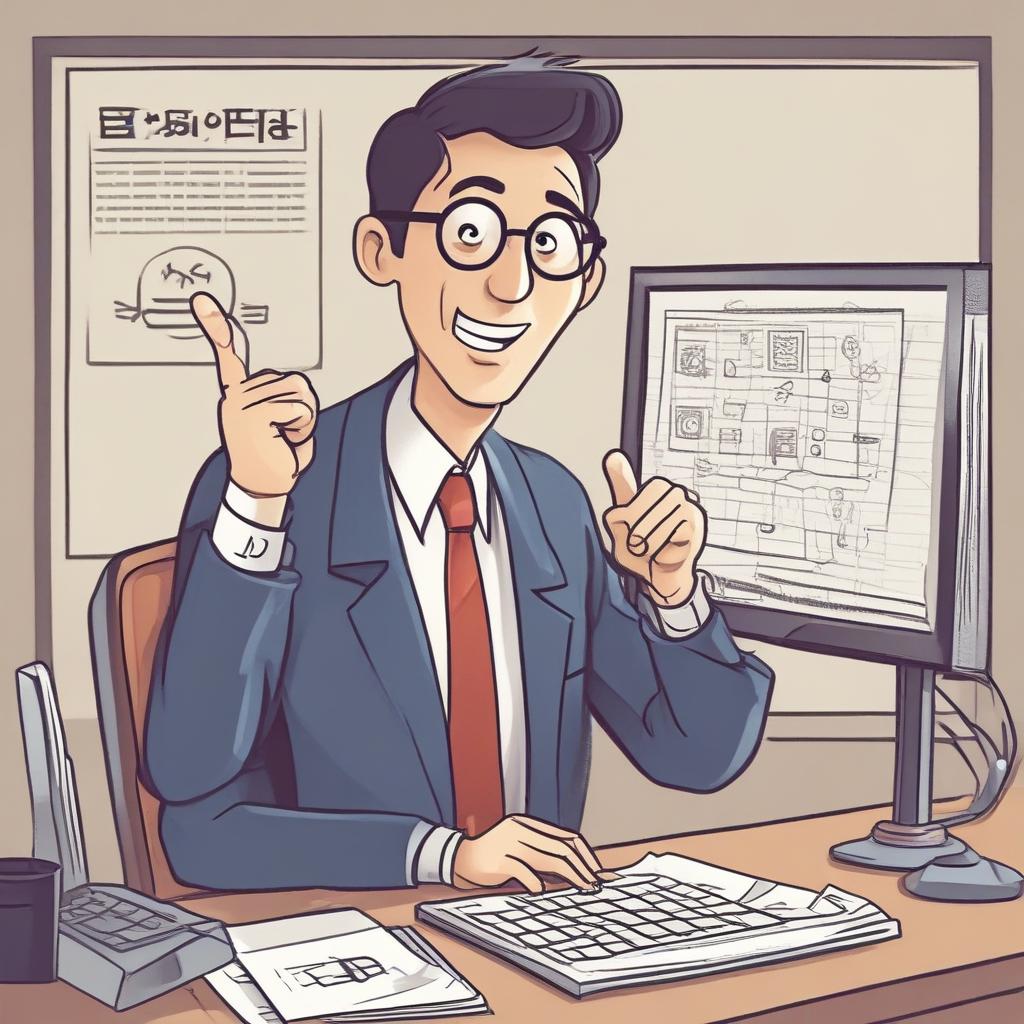 A friendly cartoon tax advisor pointing to a computer screen showing 'Tax Refund Found!' in Korean.