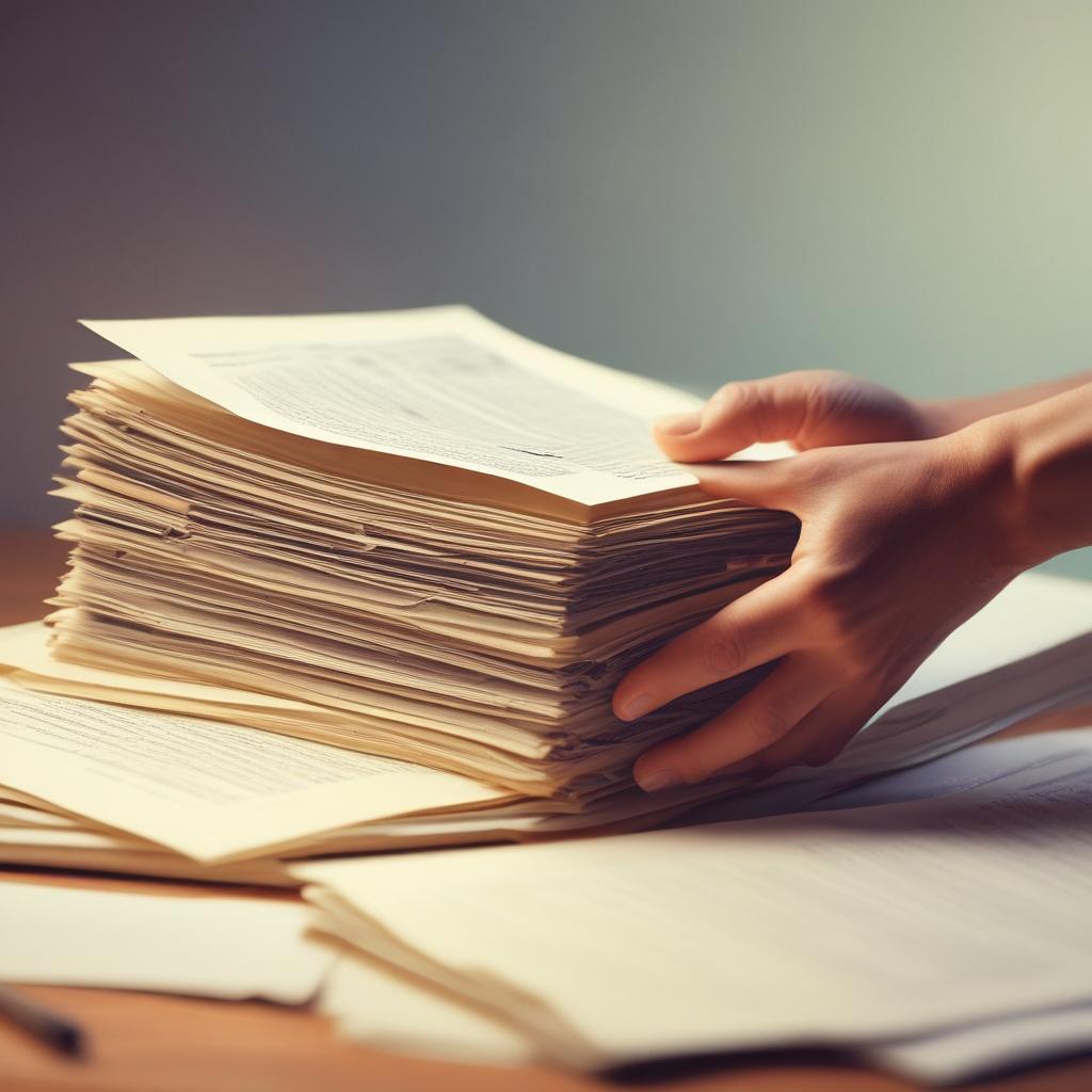 오래된 보험 서류들 사이에서 발견된 빛나는 보험 증서